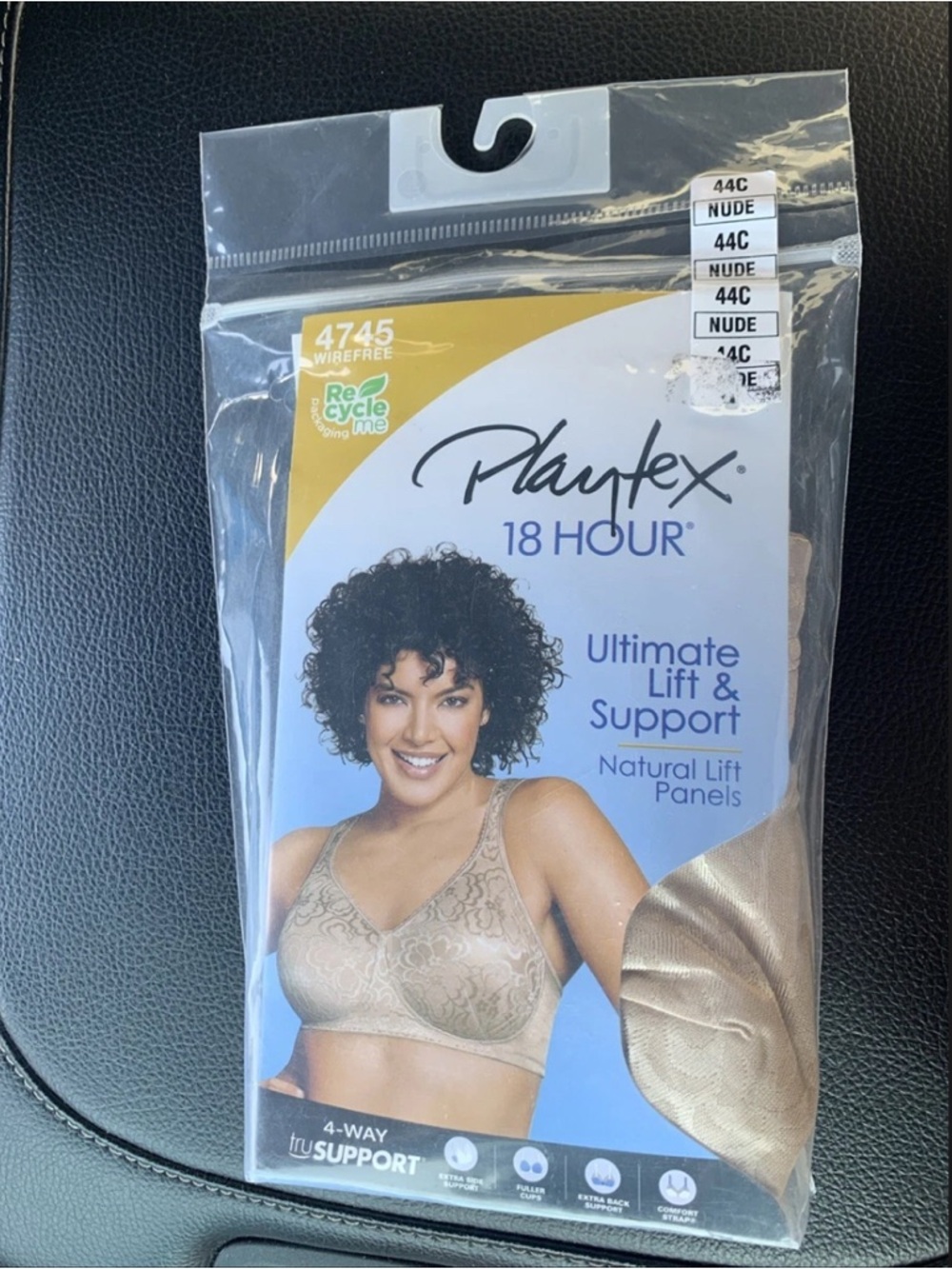 2/$25 Playtex 18 Hour Ultimate Lift Support Wire Free 44C Bra White For Women